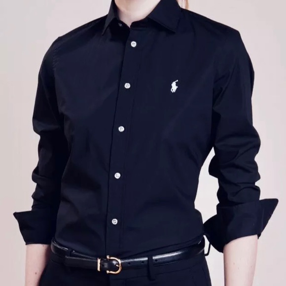 Polo Ralph Lauren Tops - Polo Ralph Lauren Womens Navy shirt Sz 14